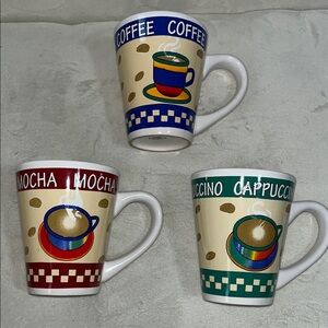 Large Coffee Mugs Set of 3